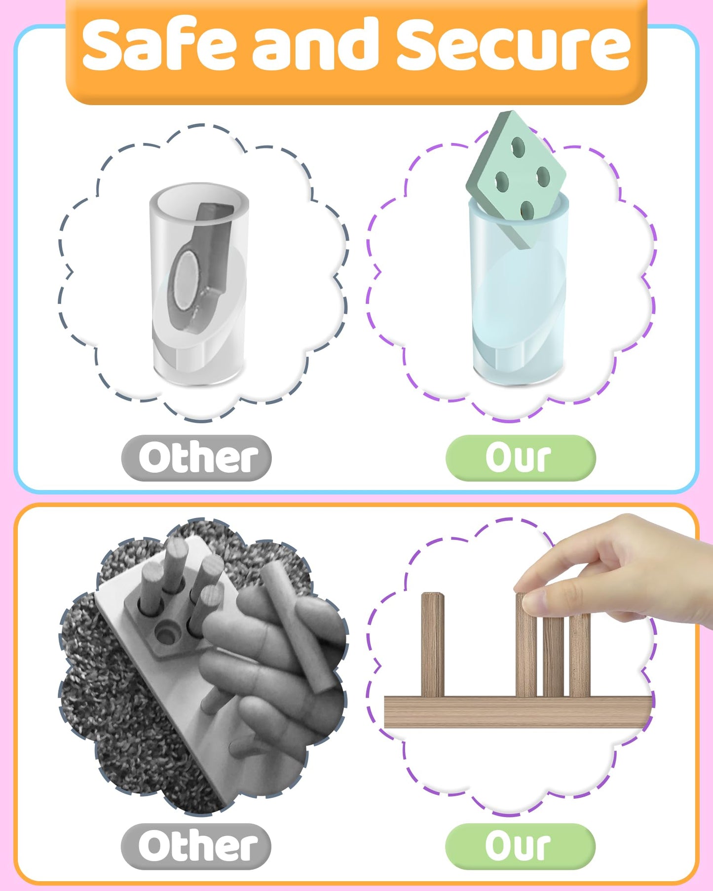 Montessori Toys For 1 2 Year Old Girl Boy, Toddler Toys Age 1-2, 1 2 Year Old Girl Boy Birthday Gifts, Education Toddler Puzzles