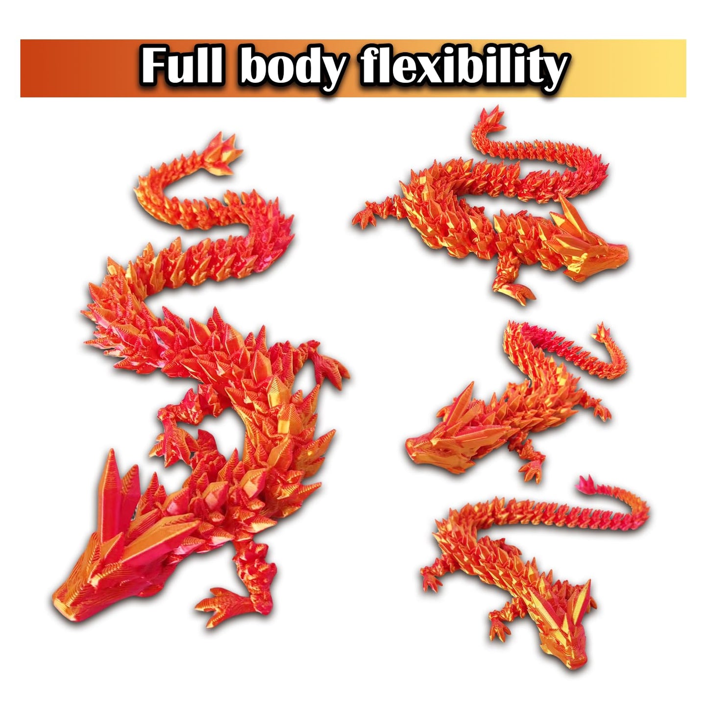 Yanzhe 3D Printed Dragon Egg, 3D Printed Articulated Dragon Eggs With Dragon Inside, Crystal Dragon Fidget Toy, Adults Fidget To