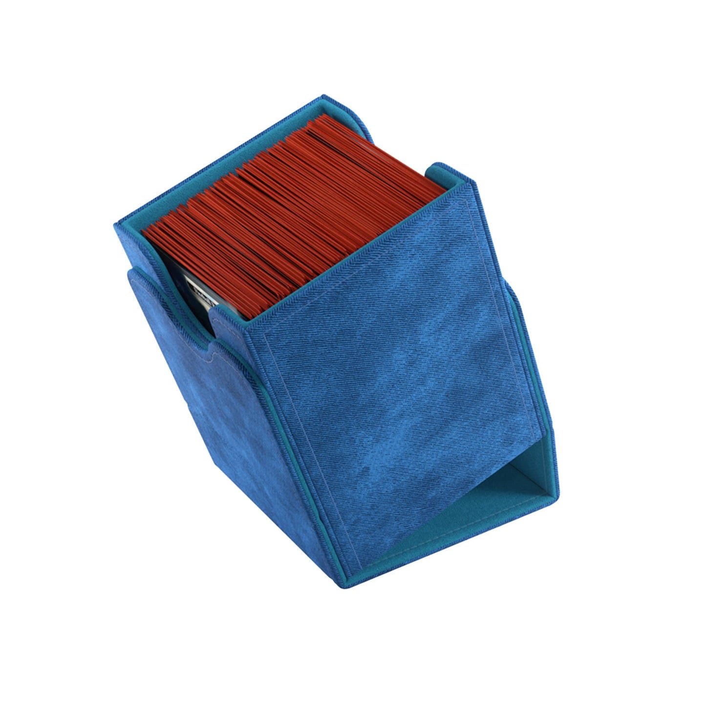 Gamegenic Squire 100+ Xl Convertible Deck Box Card Storage Box With Removable Cover Clips Holds 100 Double-Sleeved Cards In Extra Thick Inner Card Sleeves Blue Color Made (Ggs20098Ml)