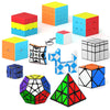 Vdealen 12 Pack Speed Cube Set - 2x2, 3x3, 4x4, Pyramid, Dodecahedron, Mirror, Skewb, Snake - Various