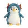 Aurora Playful Pompom Penguin Stuffed Animal - Blue 7 Inches, Polyester, Model 33559 - Vibrant Companion for Endless Fun