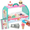 Ice Cream Counter Playset for Kids, Ice Cream Shop Toys, Pretend Play Toys, Play Food Scoop and Serve, Toddler Girls and Boys Ag