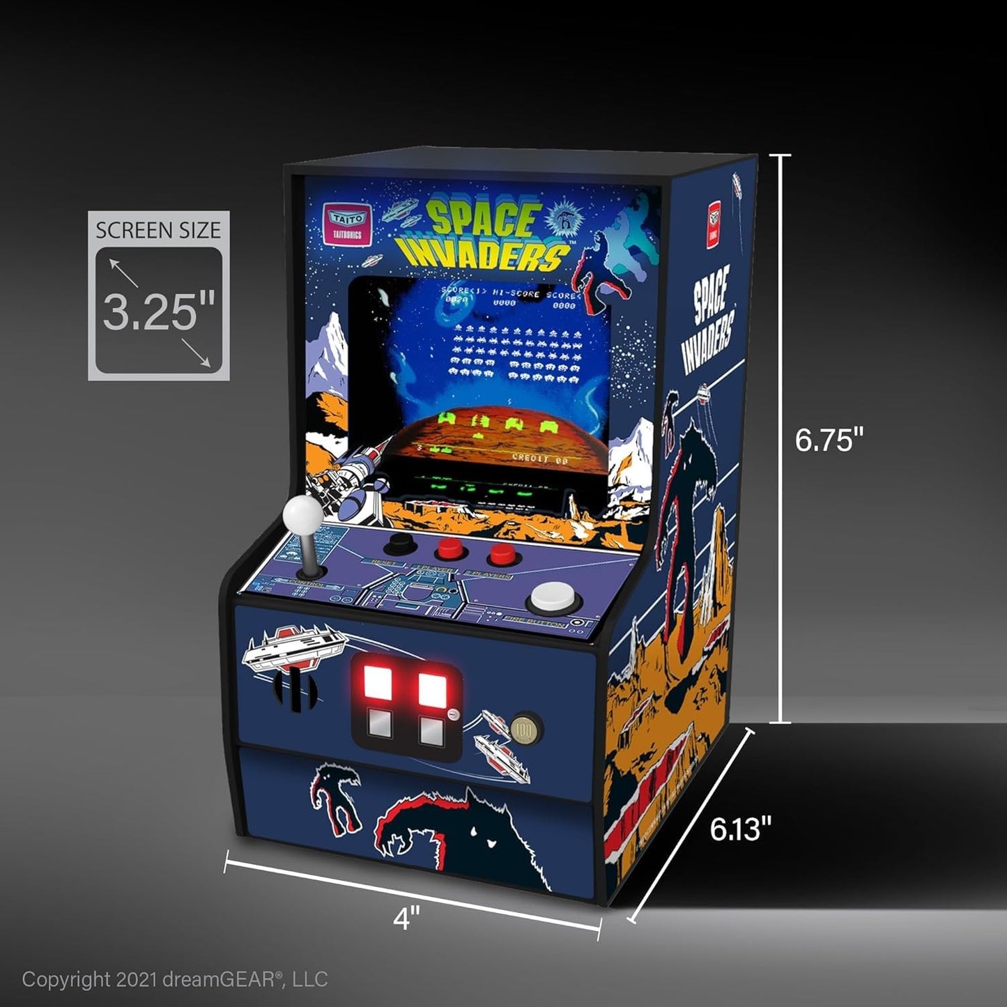 My Arcade Space Invaders Micro Player: Mini Arcade Machine Video Game Fully Playable 6.75 Collectible enhanced Edition