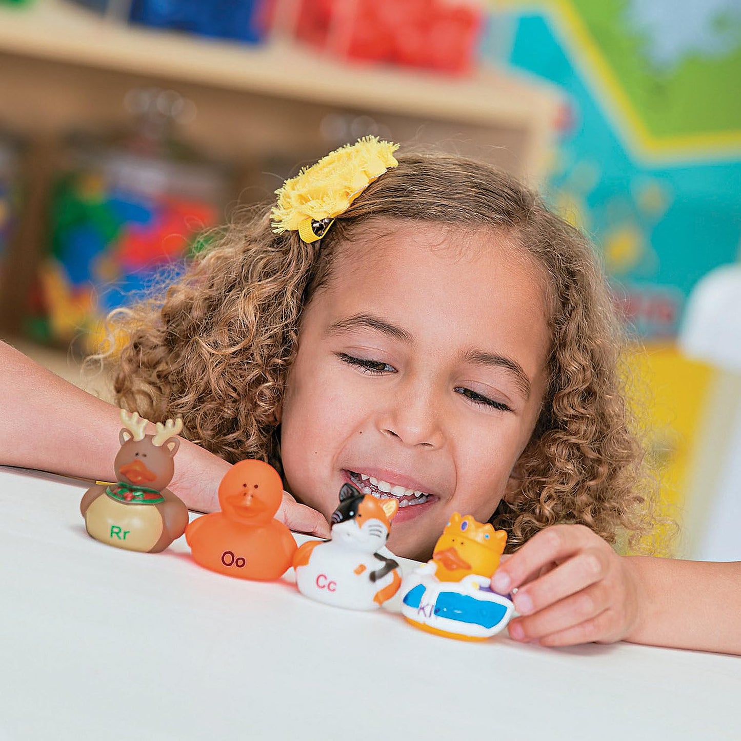 Fun Express Rubber Duckies Set of 26 - Assorted Vinyl Educational Toys for Kids, Model 16/1226