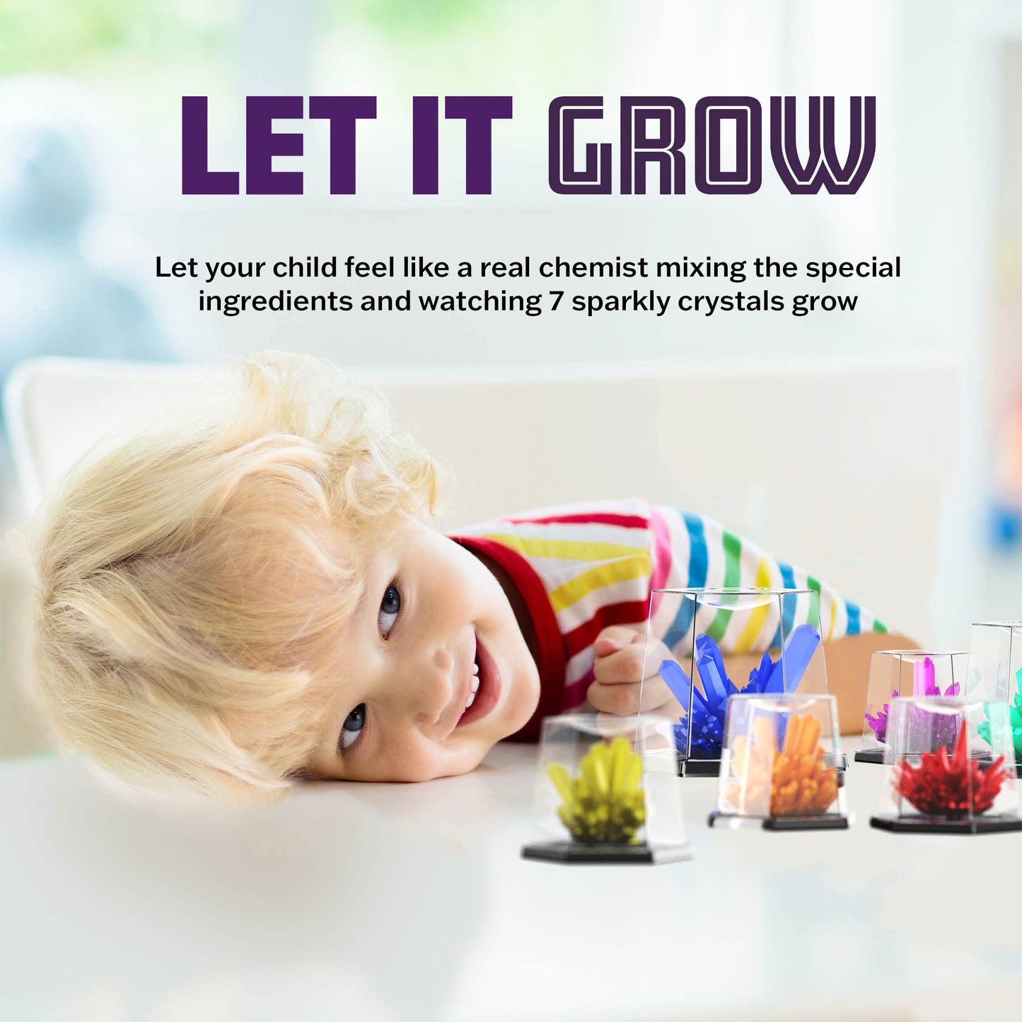 Dan&Darci Crystal Growing Kit for Kids - Science Experiments for Ages 8-14 - Plastic Arts & Crafts Toy