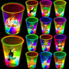 Mishunyus 24Pcs Glowing Hawaiian Luau Party Cups Flashing Tiki Party Cups Tropical Luau Party Decorations Hawaiian Party Supplie