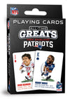Masterpieces Officially Licensed NFL New England Patriots Playing Cards - 54 Card Deck for Adults