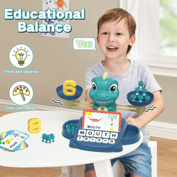 Hopeeye Dinosaur Kindergarten Preschool Learning Activities Math Counting Matching Letter Toys - Toddler Educational Toys For 3