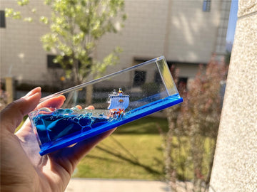 Generic Unsinkable Boat Anime Pirate Ship In A Bottle Box, Cruise Ship Fluid Drift Bottle Non Sinking Ship Model Decorations Des