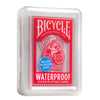 Bicycle Waterproof Playing Cards - Red, Clear Plastic, 30% Recycled, Model 130015678, Perfect for Pool and Beach Games