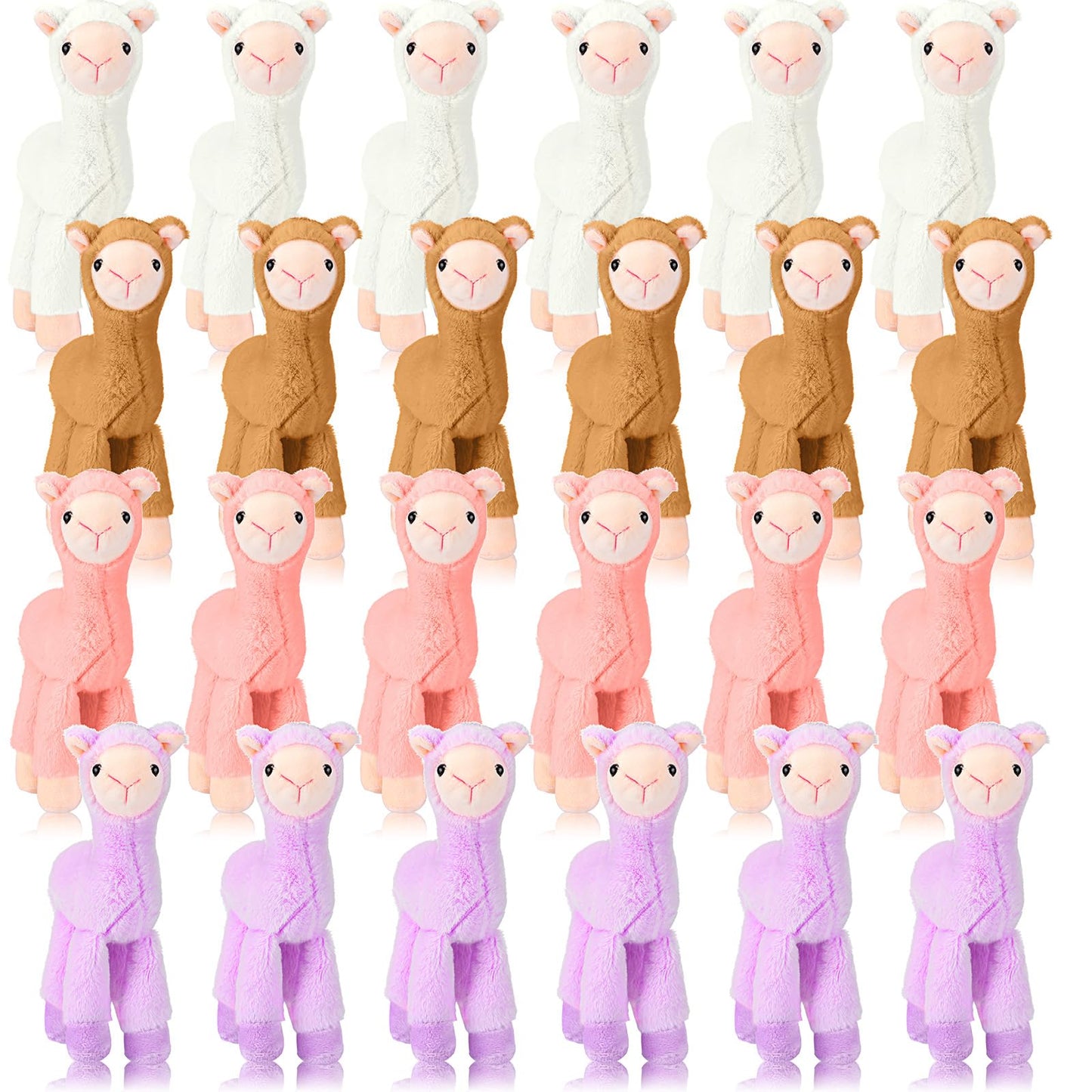 Wettarn 24 Pcs 7.87 Inch Mini Llama Stuffed Animal Alpaca Plush Llama Plush Alpaca Stuffed Animal Doll Toys For Birthday Party G