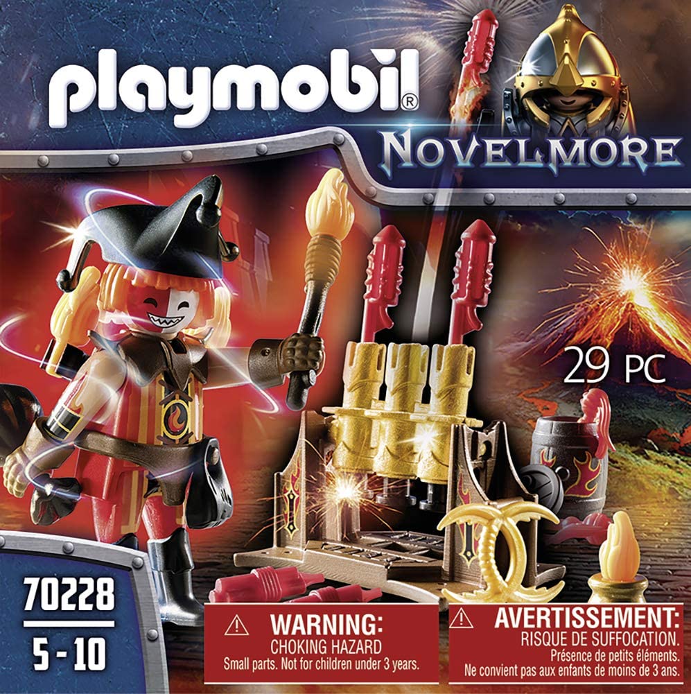 Playmobil 70228 Novelmore Knights Burnham Raiders Fire Master with Rocket Launcher for Children from 4-10 Years