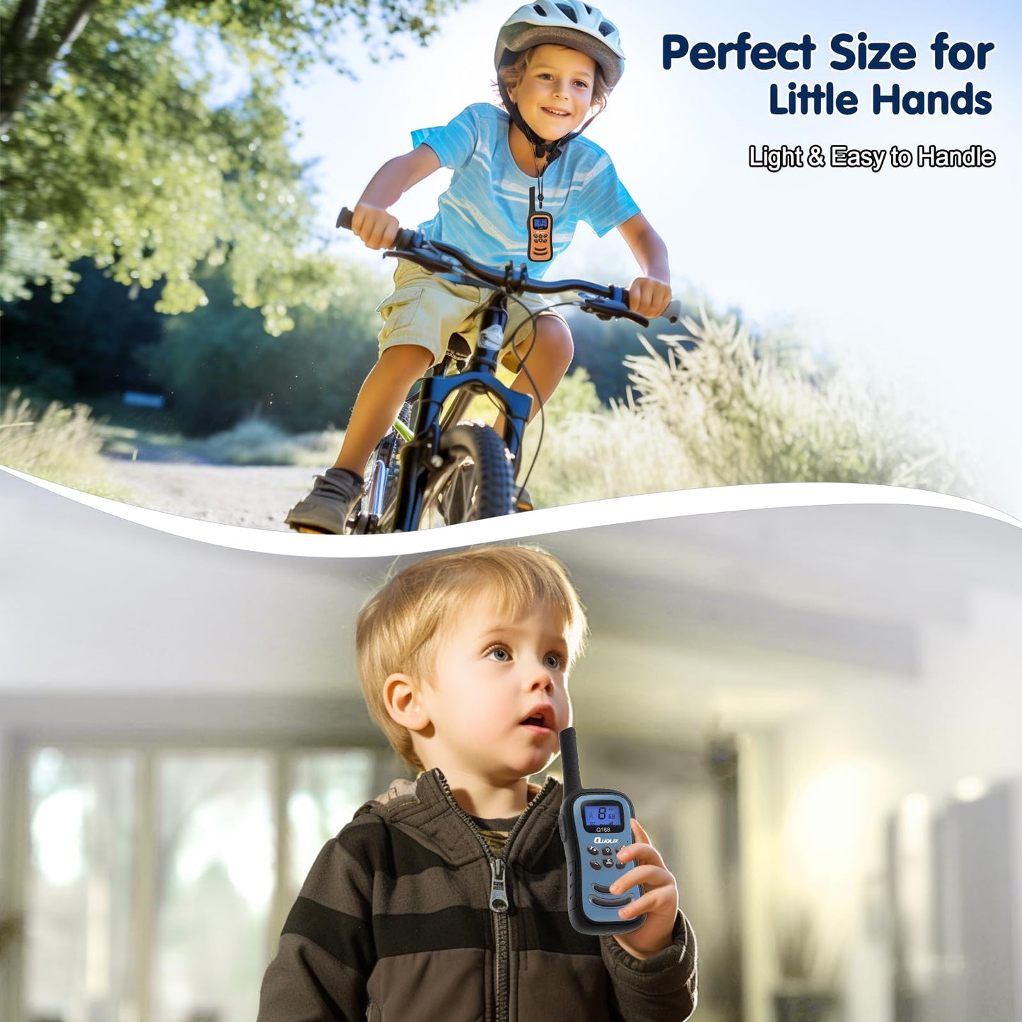 Quolix Walkie-Talkies For Kids 4 Pack, Rechargeable Kids Walkie-Talkies With Long Range, 2 3 4 5 Year Old Boys Girls Birthday Gi