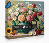 Tomzio 1000 Pieces Jigsaw Puzzles for mature-themeds Floral & Bird Series - Exquisite Nature Art & Seamless Fit Calming Brain Teaser Large 28 x 20 Great Gift for Garden Lovers(Blooming Teapot)