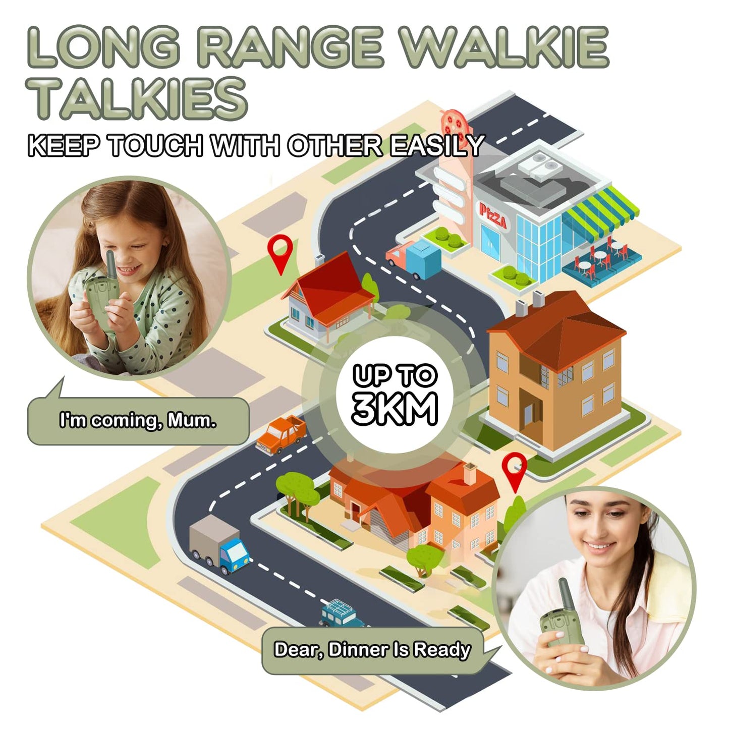 Kids Walkie Talkies Rechargeable For Boys Girls, Selieve 2 Way Radio 22 Channel 3 Miles Range Hd Voice Handheld Walky Talky Toy,