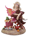 Ebros Festive Christmas Eve Holiday Fairy Hugging Gingerbread Man Statue By Amy Brown 'Twas The Night' Faery Garden Fantasy Collector Figurine As Accent Decor Or Gift Idea