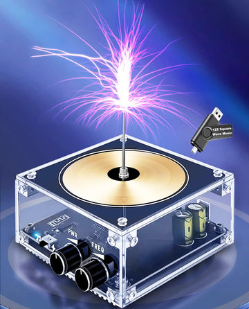 10 Cm Solid State Bluetooth Musical Tesla Coil Touchable Artificial Lightning Spark Gap Arc Generator Desktop Toy Arc Plasma Ele