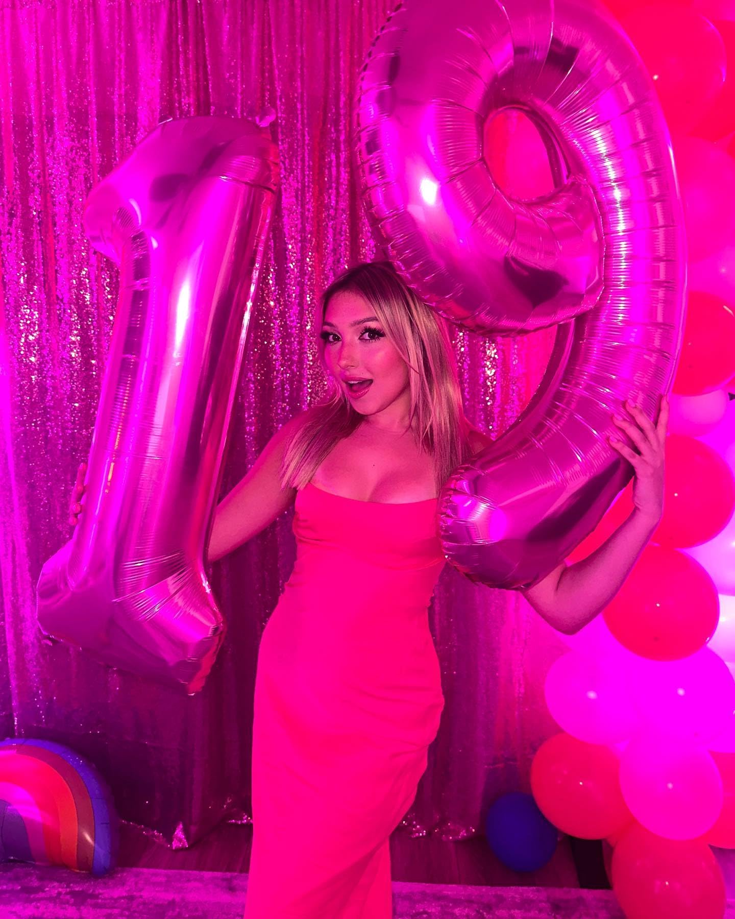 Hot Pink 9 Balloon, Number Balloons 40 Inch, 9Th Giant Birthday Decorations For Girls,19Th 29Th Party Decorations Supplies, Numb