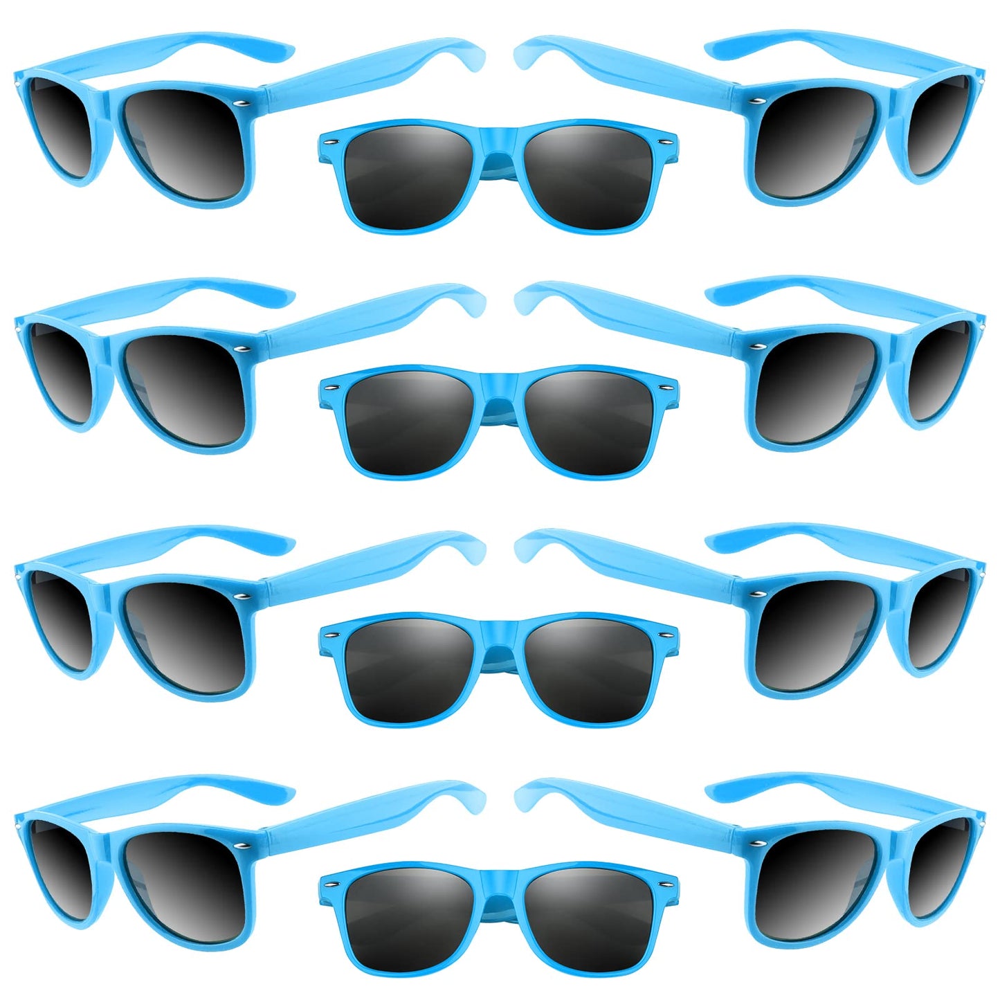 Tuparka 20 Pack Kids Sunglasses Bulk For Summer Pool Party Favors Birthday Parties Goody Bag Fillers, Blue