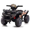Hikiddo Kids Atv 4 Wheeler, 6V Ride-On Toy For Toddlers 1-3 Boys & Girls With Music, Forward & Reverse - Black