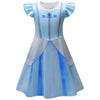 Aovclkid Girls Cinderella Princess Costume Halloween Birthday Party Dress Cosplay Outfits(7-8 Years,Gray)