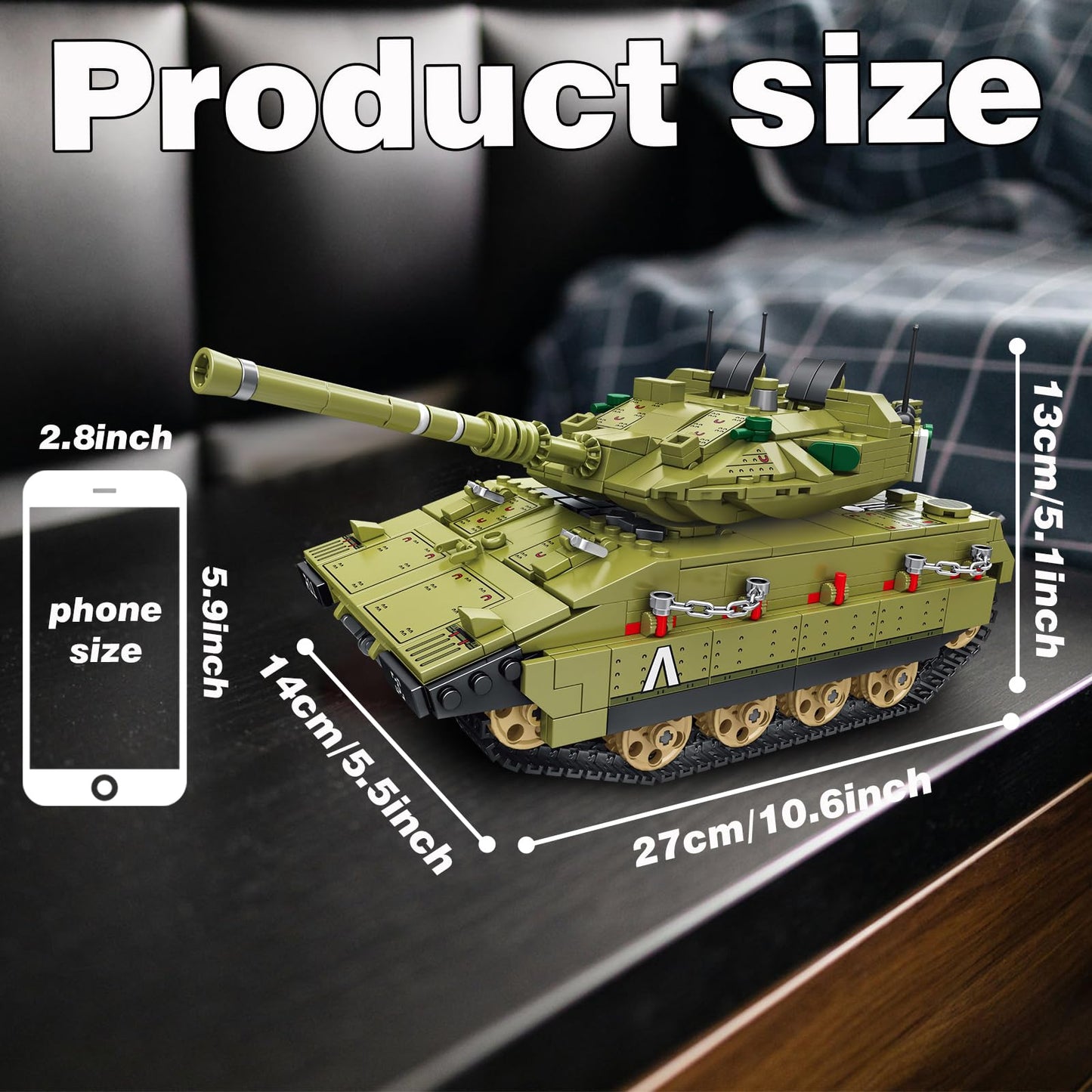 Bestmoment Military Mk4 Rc Tank Building Toys -1109 Pcs Ww2 Army Military Toys Building Blocks For Adults, World Of Tanks Buildi