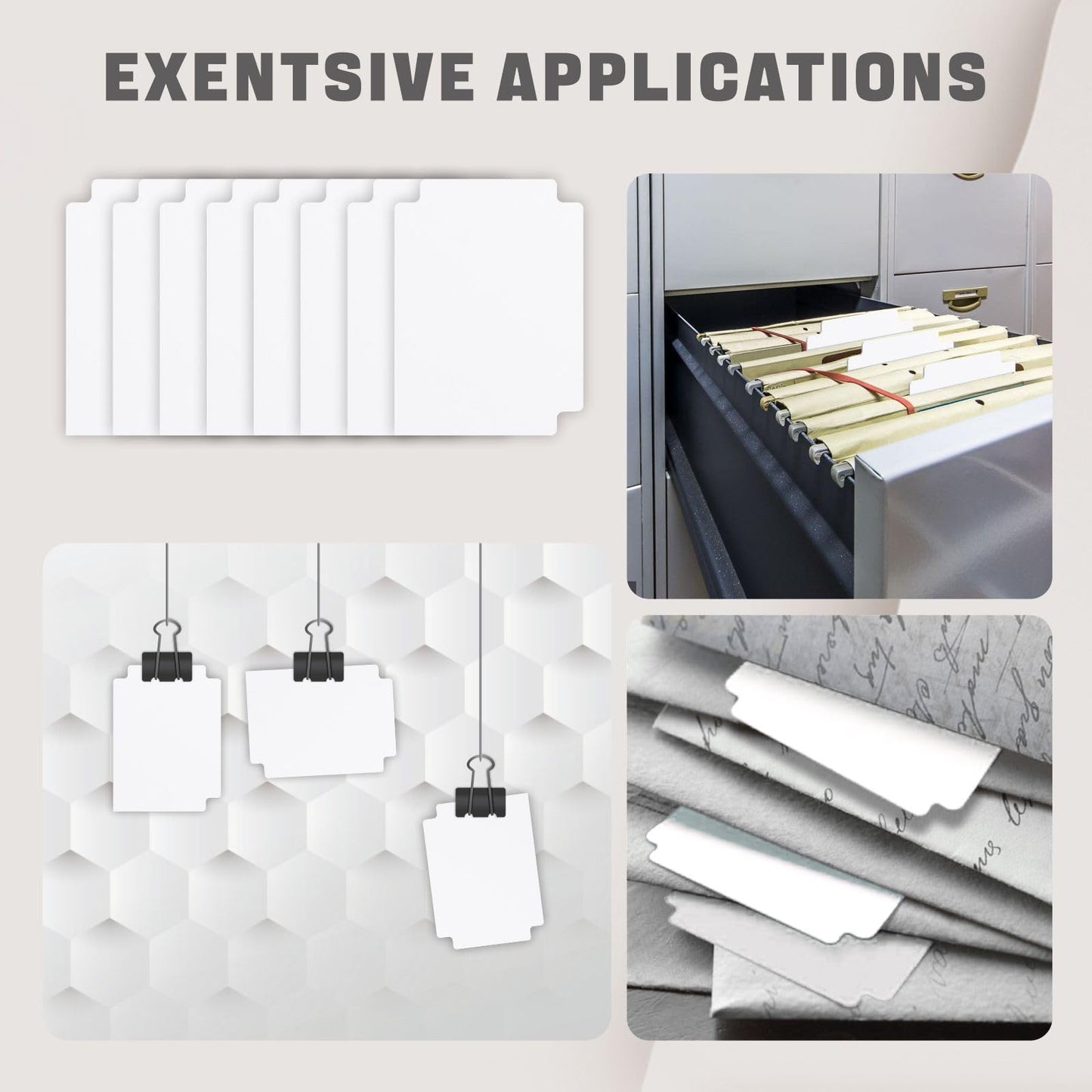 qieoyk Trading Card Dividers - 100 White Dividers with Tabs for Games & Sports Card Boxes - 2.7 x 3.8 Inches