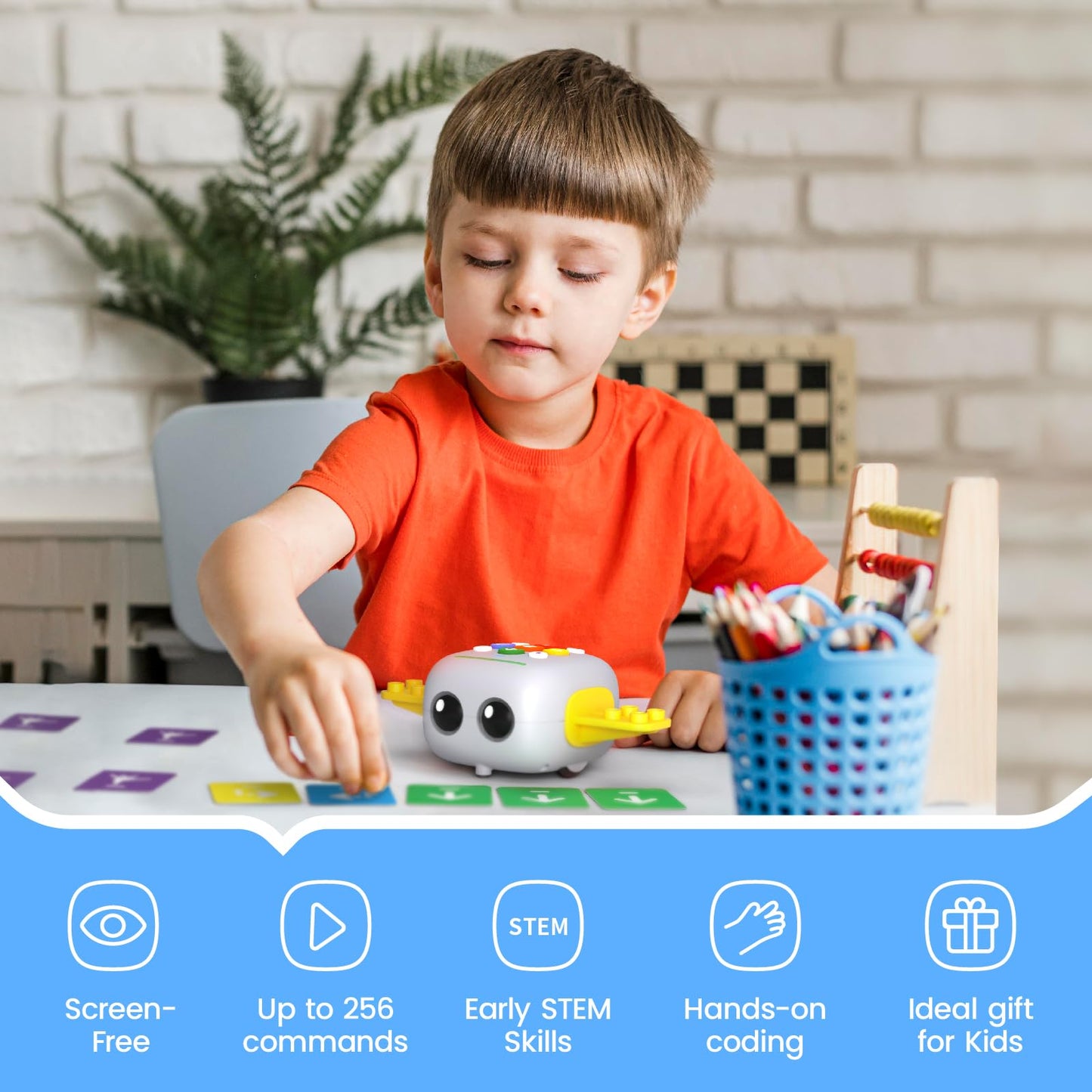 Matatastudio Talebot Basic Robot Toy For Kids Ages 3-5, Screen-Free Stem Toys For Kids Learn To Code, Interective Learning Toys