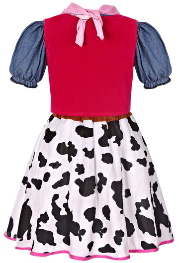 Cowgirl Costume For Girls With Hat Halloween Dress Up Party (3-4T)