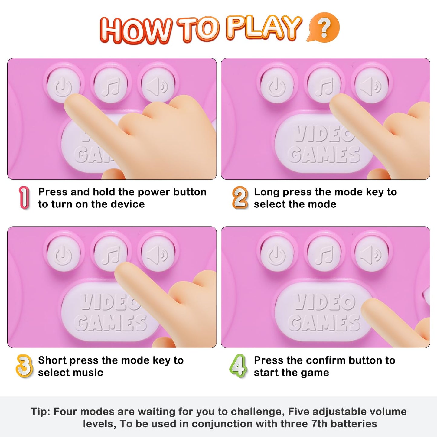 Hand-Held Rhythm Master Dance Machine Educational Toys For 3-12 Kids,New Stress Relief Toys Adults,Kids' Handheld Games (Pony)
