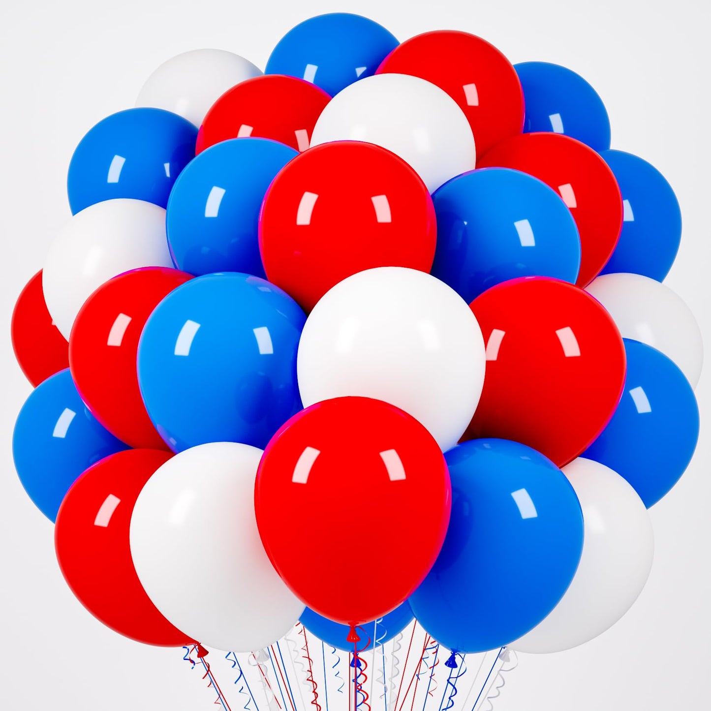 Voircoloria Red White Blue Balloons, 66Pack 12Inch Macaron Latex Party Balloons For Birthday Graduation 4Th Of July Independence