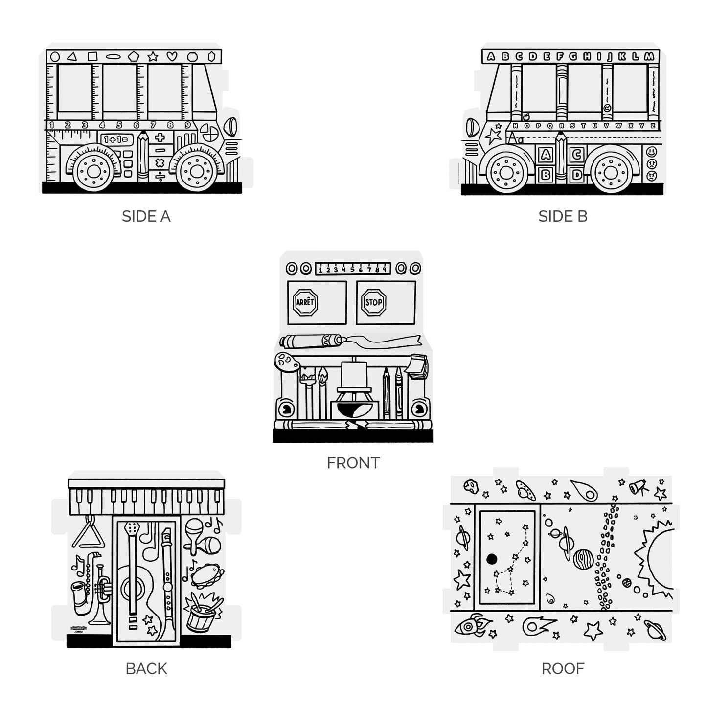 Bankers Box Large Yellow Play School Bus Cardboard Playhouse & Craft Activity for Kids
