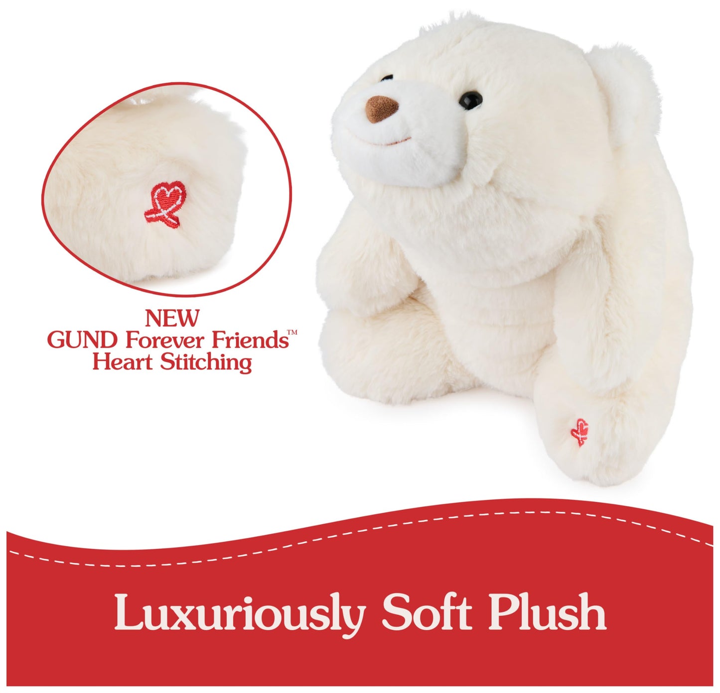 GUND Snuffles Teddy Bear - Premium 10” White Stuffed Animal for Ages 1+ - Soft and Cuddly Plush Toy