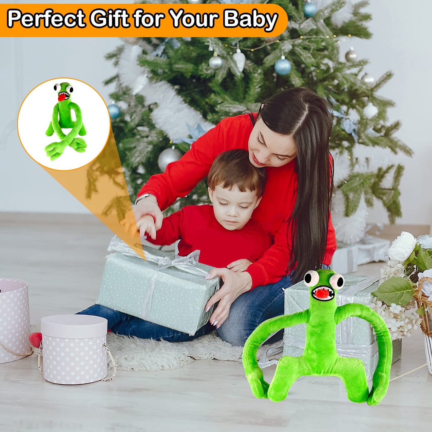 TwCare Green Plush Toy for Kids Adults, Playing with Family, Soft Stuffed Animal Plushie Toys, Plushies Birthday Thanksgiving Ch