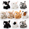 Lenwen 10 Pcs Cat Stuffed Animals Set - Soft Plush Kittens in Assorted Colors for Kids' Birthday Gifts and Party Favors