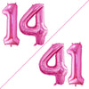 Goer Number 14 Balloons For 14Th Birthday Sweet 14 Party Decorations,42 Inch Jumbo Foil Helium 41 Balloons For 41St Birthday Party Decoration (Hot Pink)