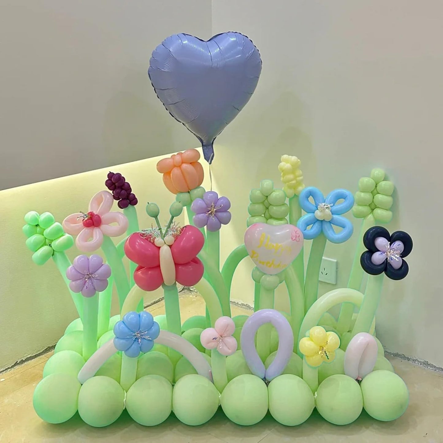 260 Long Balloons 100 Pack Pastel Green Twisting Animal Balloons Thickening Latex Modeling Long Magic Balloons For Animal Model