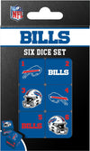 Masterpieces Officially Licensed NFL Buffalo Bills - 6 Piece D6 Gaming Dice Set for Children and Adults