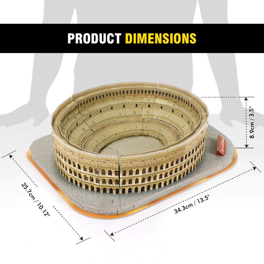 3D Puzzle - Puzzles For Kids Ages 8-10 - National Geographic Italy Rome Colosseum Toys For Girls & Boys - Art Stem Projects For Kids Ages 8-12 - Classroom Decorations, 131 Pieces