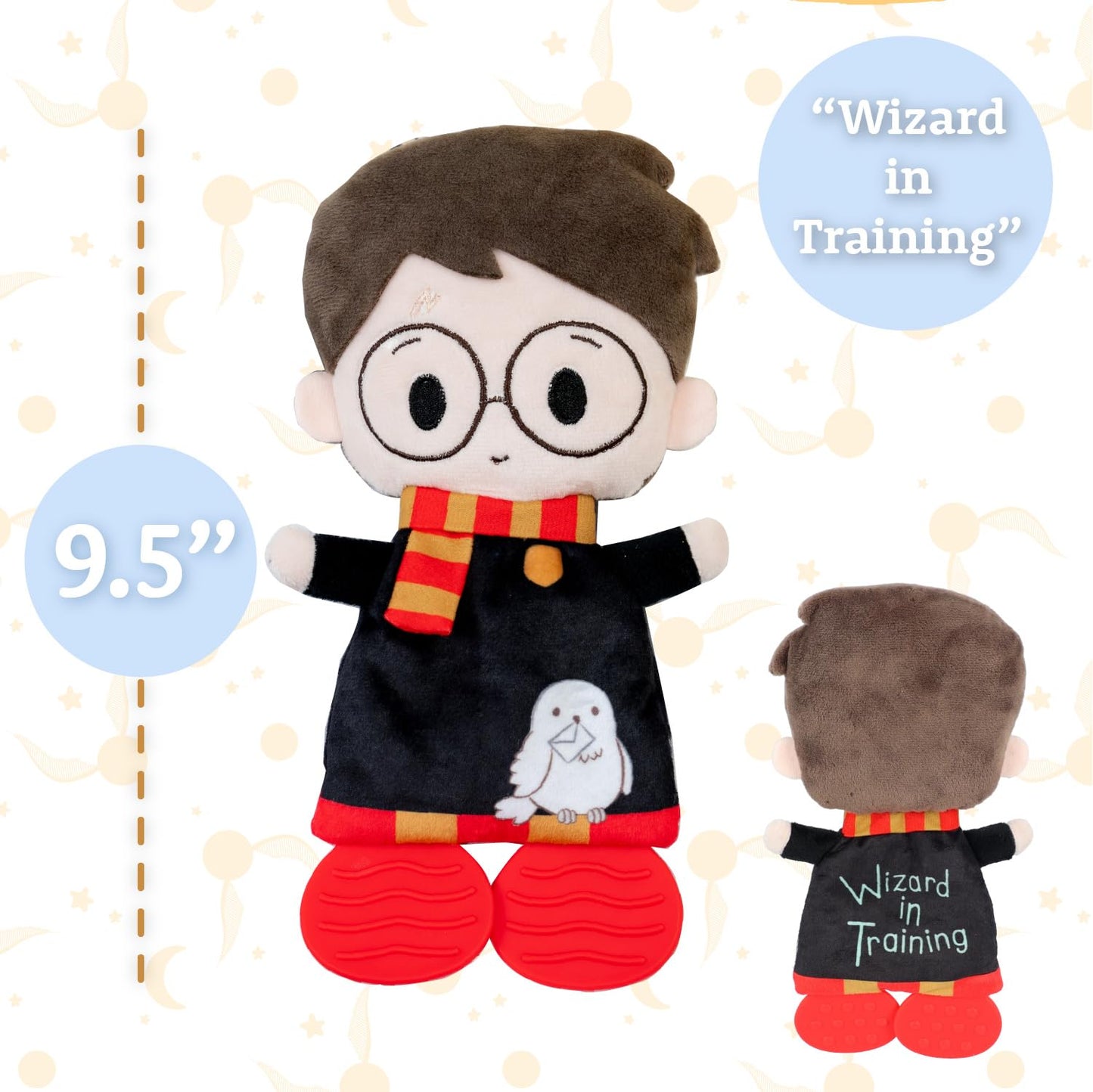KIDS PREFERRED Harry Potter Teether Plush Toy, Multi-color Crinkle Cloth, 10 inches, Baby Boys & Girls, Model 60071