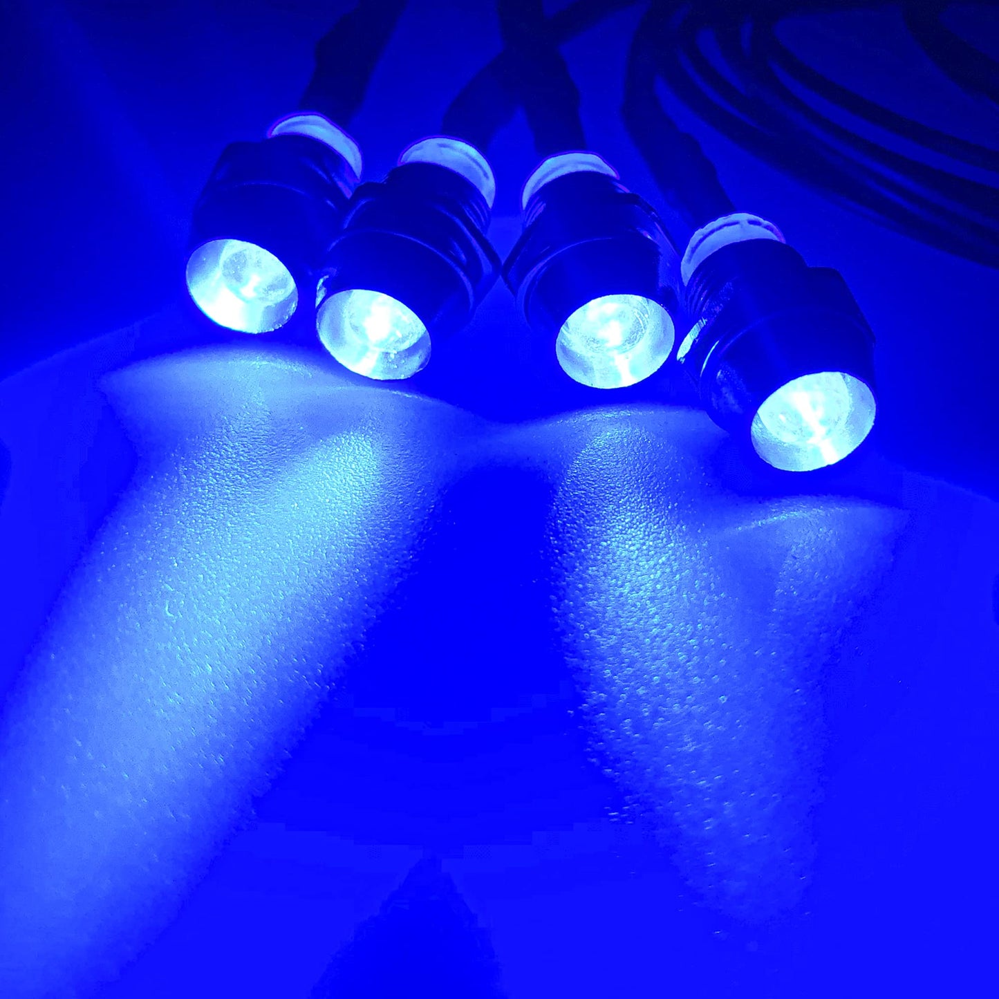 2Pack HIRCQOO 4LED RC Car LED Light Headlights Taillight Lighting with JR Y Cable Compatible with Traxxas HSP Tamiya Redcat RC4W