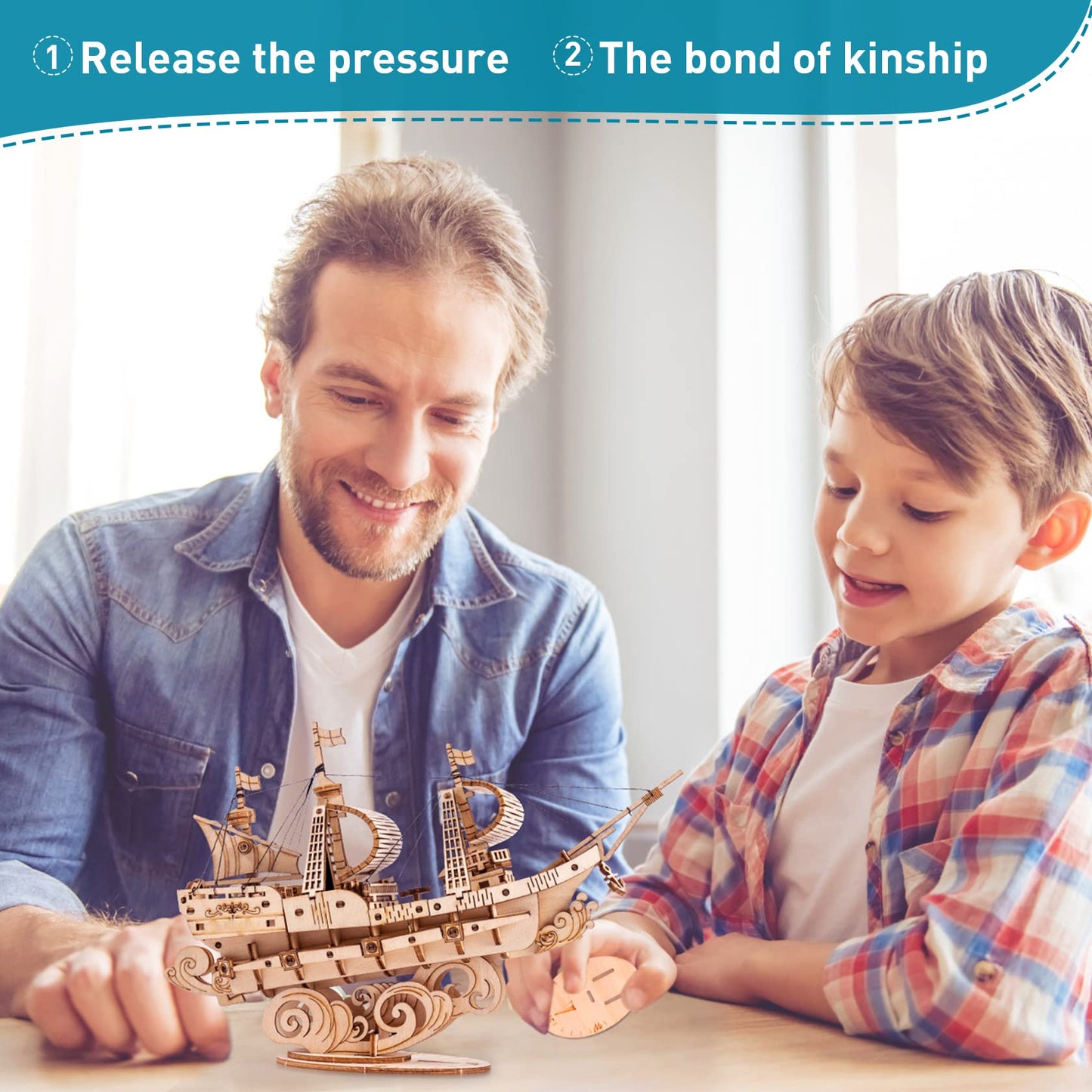 Rowood 3D Wooden Puzzle For Adults, Vintage Wooden Watercraft Model Kit To Build, Best Gift Ideas - Sailling Ship