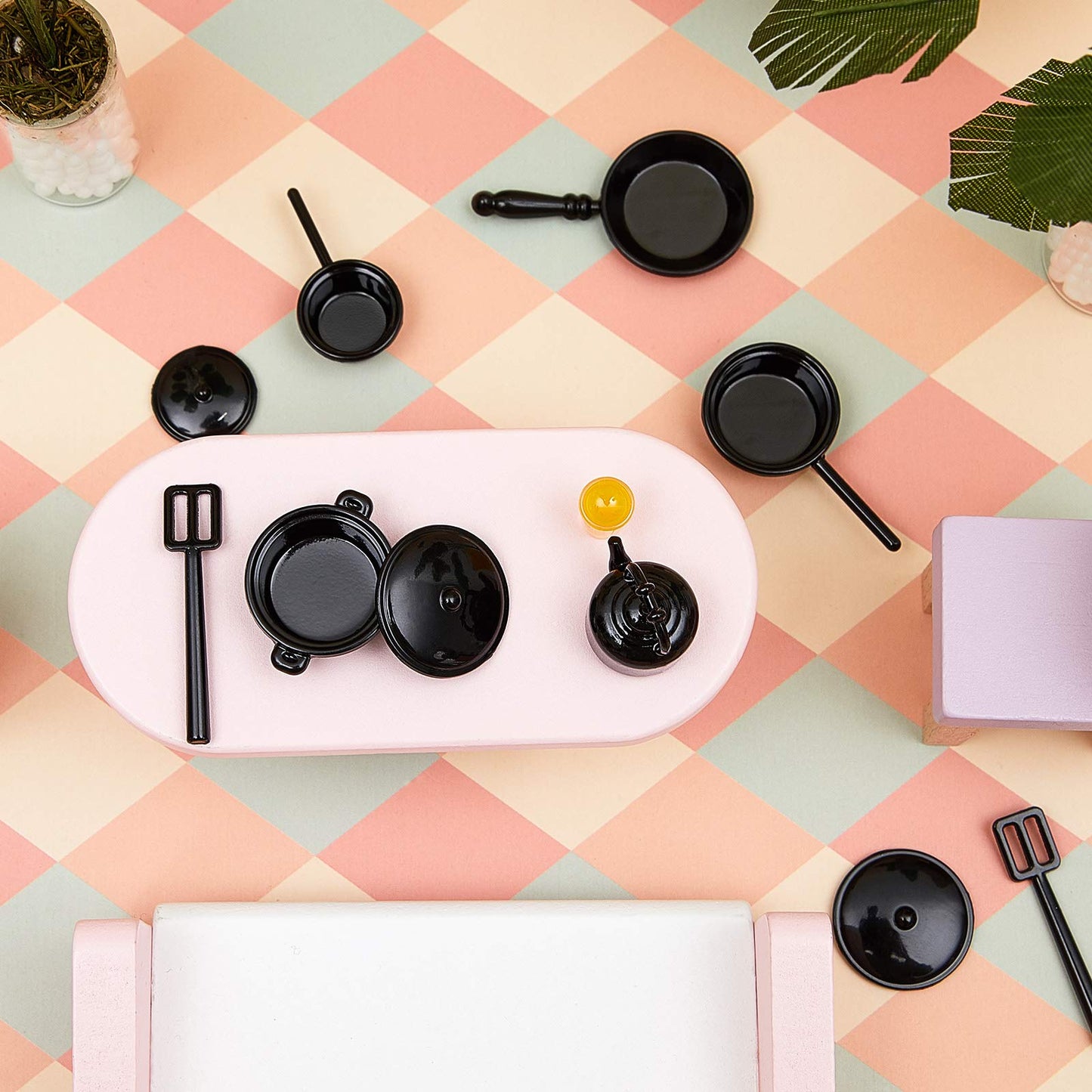 20 Pcs Dollhouse Miniature Cooking Set Miniature Pots And Pans 1/12 Scale Miniature Metal Stovetop Cookware For Mini Dollhouse Kitchen, Dollhouse Decoration Accessories For Party Supplies Pretend Play