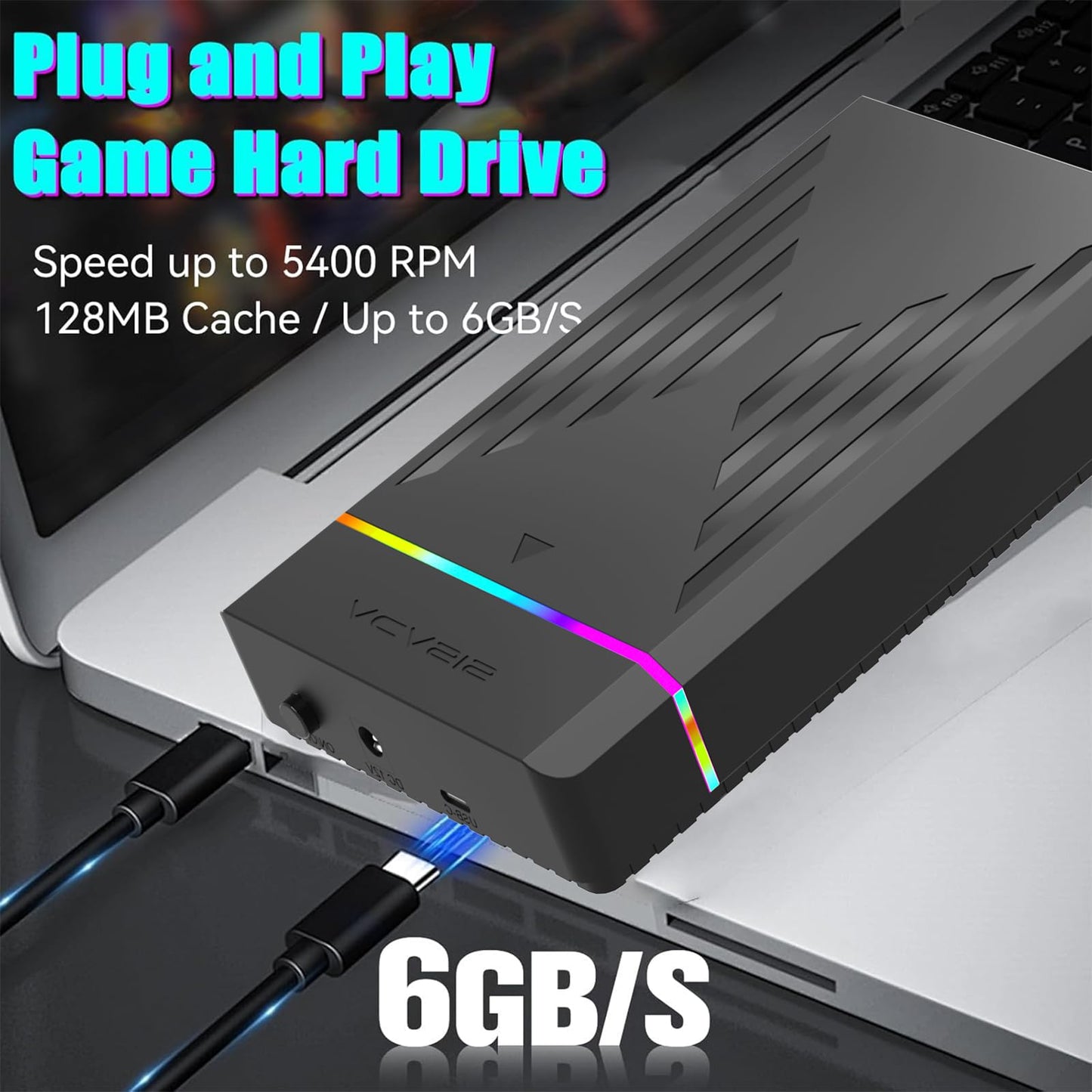 3T Retro Gaming Hard Drive, 17000+ Plug And Play Video Games, Retro Game Console Hdd With 39 Emulator Console, Retrobat/Launchbo
