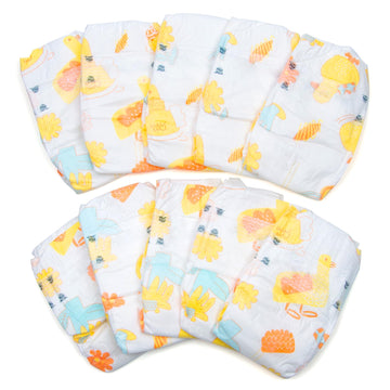 Medylove 10 Pcs Reborn Baby Doll Diapers Accessories For 17-22 Inch Dolls Underwear Reusable Reborn Baby Clothes Set Cute Yellow