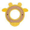 Nuby Natural Wood Teether - Soft Silicone, Minimalist Design, Baby Size, Yellow, Model 80698