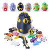 HyBaiS Mystery Mini 3D Printed Articulated Animal Figurines Set with Egg Little Cute Animals Pocket Pet 3D Animals Toys 3D Printed Miniature Figurines Gift(Dragon&Axolotl &Capybara