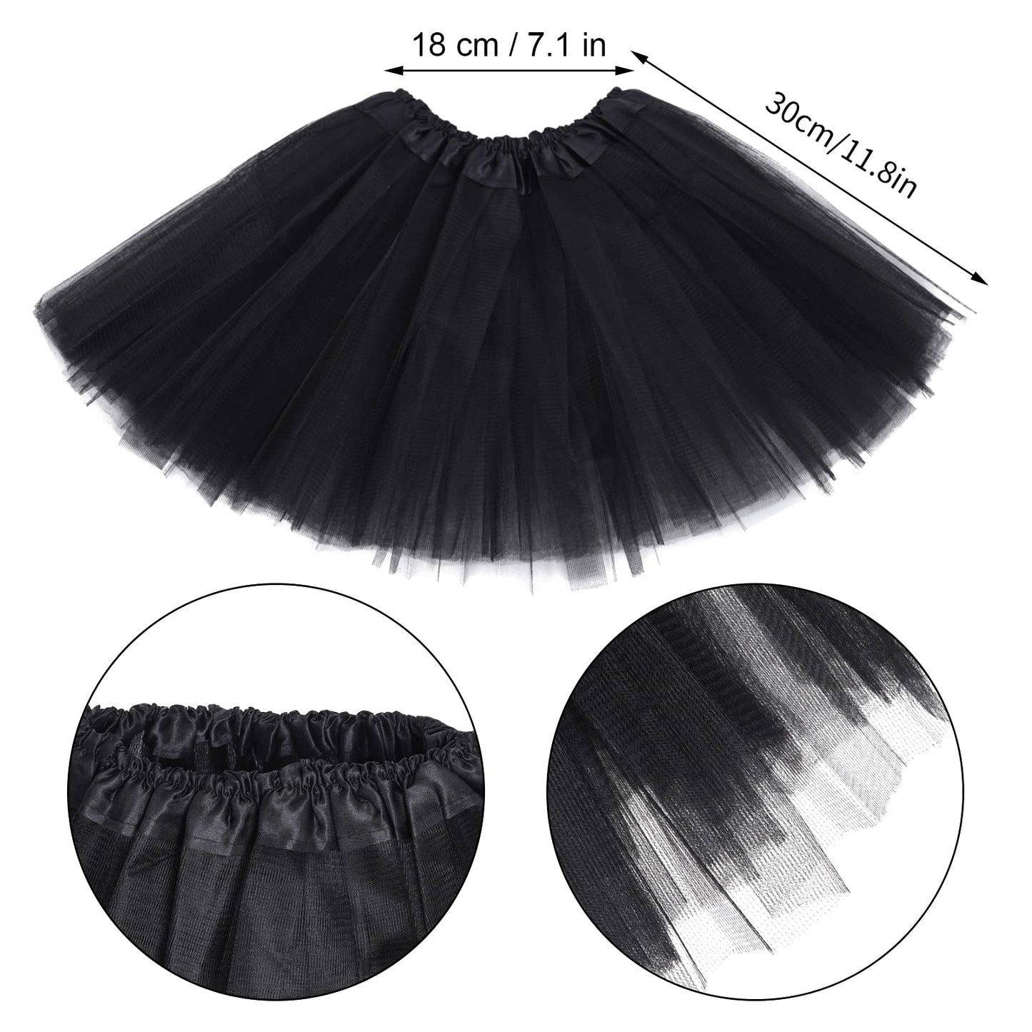 Marrywindix Black Zebra Costume Tutu Set - One Size Animal Fancy Dress for Halloween Party Dress Up Accessories