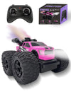 Monster Truck for Girls, Girls Remote Control Car Toys, Pink RC Trucks with Spray Function, 4WD 360 Flips Rotating Car Toys for
