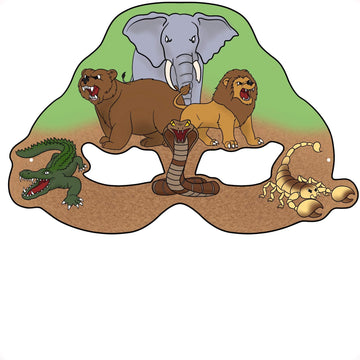 The Dreidel Company Passover Plague Masks, Laminated Pesach Face Masks (20-Pack)